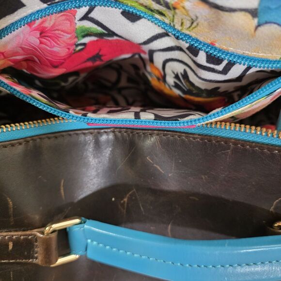 Franki Ray Salacious Sasha Full-Grain Brown Leather Mini Backpack Turquoise Blue main image 11